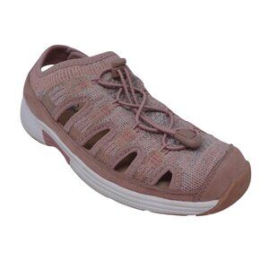 Orthofeet Laguna Pink Stretch Knit Orthopedic No Tie Fisherman Sandals Wide